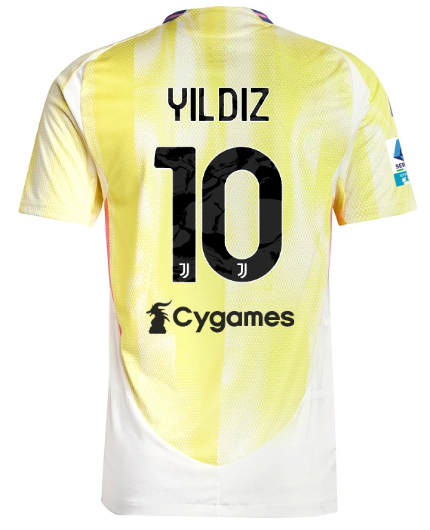 Official JUVENTUS AWAY AUTHENTIC JERSEY 202425 – 10 – YILDIZ – Serie A Pack Collection - Juventus FC Gear