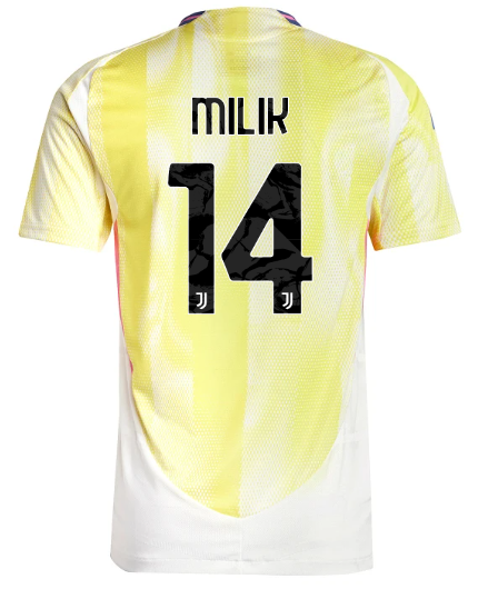 Official JUVENTUS AWAY AUTHENTIC JERSEY 202425 – 14 – MILIK Collection - Juventus FC Gear