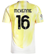 Official JUVENTUS AWAY AUTHENTIC JERSEY 202425 – 16 – MCKENNIE – Champions League Pack Collection - Juventus FC Gear