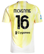 Official JUVENTUS AWAY AUTHENTIC JERSEY 202425 – 16 – MCKENNIE – Serie A Pack Collection - Juventus FC Gear