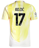 Official JUVENTUS AWAY AUTHENTIC JERSEY 202425 – 17 – ADZIĆ – Champions League Pack Collection - Juventus FC Gear