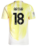 Official JUVENTUS AWAY AUTHENTIC JERSEY 202425 – 18 – ARTHUR – Champions League Pack Collection - Juventus FC Gear