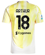 Official JUVENTUS AWAY AUTHENTIC JERSEY 202425 – 18 – ARTHUR – Serie A Pack Collection - Juventus FC Gear