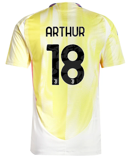 Official JUVENTUS AWAY AUTHENTIC JERSEY 202425 – 18 – ARTHUR Collection - Juventus FC Gear