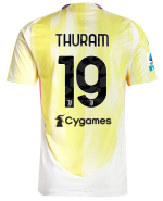 Official JUVENTUS AWAY AUTHENTIC JERSEY 202425 – 19 – THURAM – Serie A Pack Collection - Juventus FC Gear