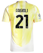 Official JUVENTUS AWAY AUTHENTIC JERSEY 202425 – 21 – FAGIOLI – Champions League Pack Collection - Juventus FC Gear
