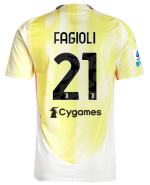 Official JUVENTUS AWAY AUTHENTIC JERSEY 202425 – 21 – FAGIOLI – Serie A Pack Collection - Juventus FC Gear