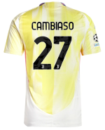 Official JUVENTUS AWAY AUTHENTIC JERSEY 202425 – 27 – CAMBIASO – Champions League Pack Collection - Juventus FC Gear