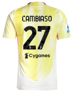 Official JUVENTUS AWAY AUTHENTIC JERSEY 202425 – 27 – CAMBIASO – Serie A Pack Collection - Juventus FC Gear