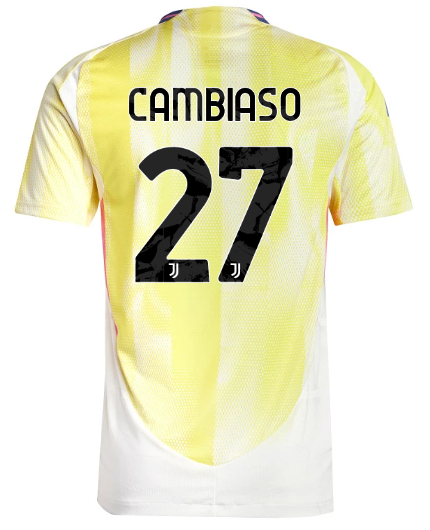Official JUVENTUS AWAY AUTHENTIC JERSEY 202425 – 27 – CAMBIASO Collection - Juventus FC Gear
