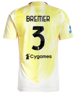 Official JUVENTUS AWAY AUTHENTIC JERSEY 202425 – 3 – BREMER – Serie A Pack Collection - Juventus FC Gear