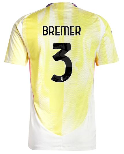 Official JUVENTUS AWAY AUTHENTIC JERSEY 202425 – 3 – BREMER Collection - Juventus FC Gear