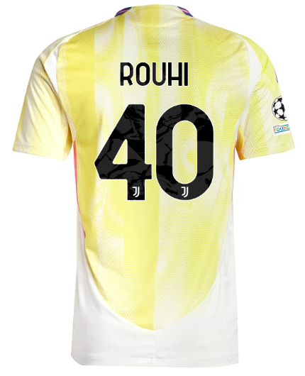 Official JUVENTUS AWAY AUTHENTIC JERSEY 202425 – 40 – ROUHI – Champions League Pack Collection - Juventus FC Gear