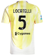 Official JUVENTUS AWAY AUTHENTIC JERSEY 202425 – 5 – LOCATELLI – Serie A Pack Collection - Juventus FC Gear