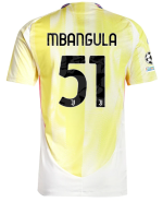 Official JUVENTUS AWAY AUTHENTIC JERSEY 202425 – 51 – MBANGULA – Champions League Pack Collection - Juventus FC Gear