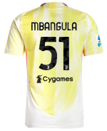 Official JUVENTUS AWAY AUTHENTIC JERSEY 202425 – 51 – MBANGULA – Serie A Pack Collection - Juventus FC Gear