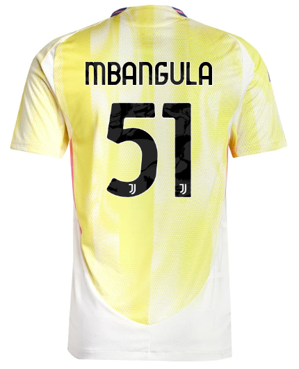 Official JUVENTUS AWAY AUTHENTIC JERSEY 202425 – 51 – MBANGULA Collection - Juventus FC Gear