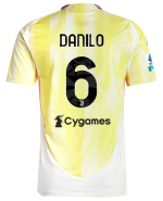 Official JUVENTUS AWAY AUTHENTIC JERSEY 202425 – 6 – DANILO – Serie A Pack Collection - Juventus FC Gear