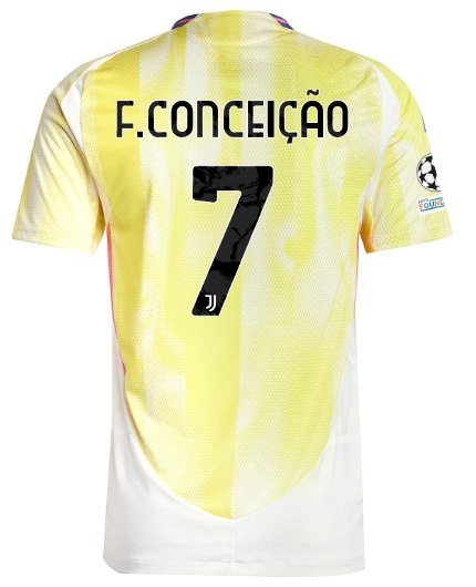 Official JUVENTUS AWAY AUTHENTIC JERSEY 202425 – 7 – F.CONCEIÇÃO – Champions League Pack Collection - Juventus FC Gear