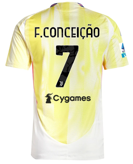 Official JUVENTUS AWAY AUTHENTIC JERSEY 202425 – 7 – F.CONCEIÇÃO – Serie A Pack Collection - Juventus FC Gear