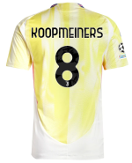 Official JUVENTUS AWAY AUTHENTIC JERSEY 202425 – 8 – KOOPMEINERS – Champions League Pack Collection - Juventus FC Gear