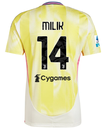 Official JUVENTUS AWAY JERSEY 202425 – 14 – MILIK – Serie A Pack Collection - Juventus FC Gear