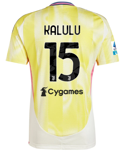 Official JUVENTUS AWAY JERSEY 202425 – 15 – KALULU – Serie A Pack Collection - Juventus FC Gear