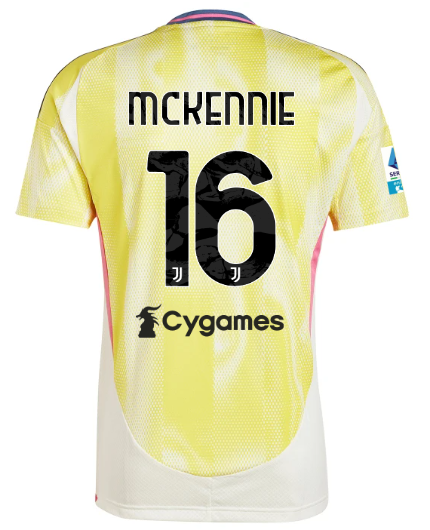 Official JUVENTUS AWAY JERSEY 202425 – 16 – MCKENNIE – Serie A Pack Collection - Juventus FC Gear