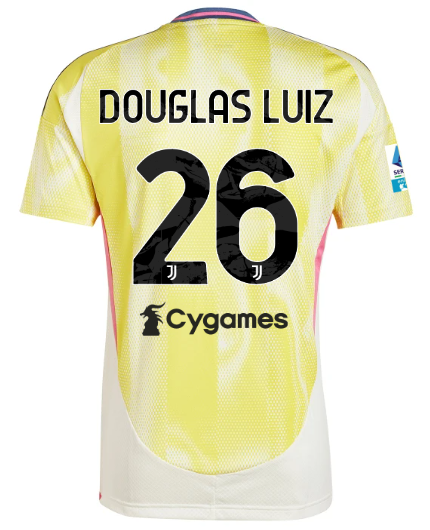 Official JUVENTUS AWAY JERSEY 202425 – 26 – DOUGLAS LUIZ – Serie A Pack Collection - Juventus FC Gear