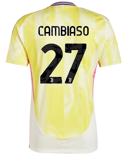 Official JUVENTUS AWAY JERSEY 202425 – 27 – CAMBIASO Collection - Juventus FC Gear