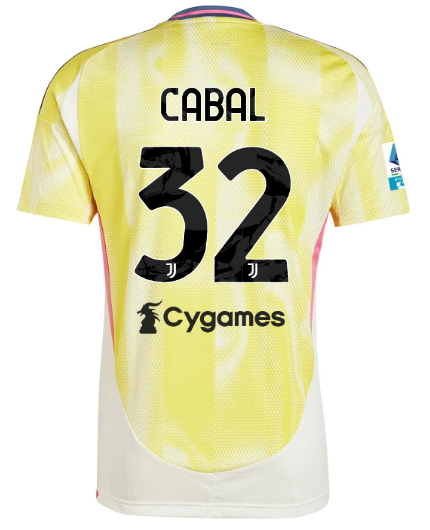 Official JUVENTUS AWAY JERSEY 202425 – 32 – CABAL – Serie A Pack Collection - Juventus FC Gear