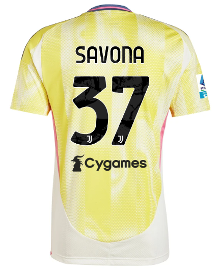 Official JUVENTUS AWAY JERSEY 202425 – 37 – SAVONA – Serie A Pack Collection - Juventus FC Gear