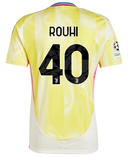 Official JUVENTUS AWAY JERSEY 202425 – 40 – ROUHI – Champions League Pack Collection - Juventus FC Gear
