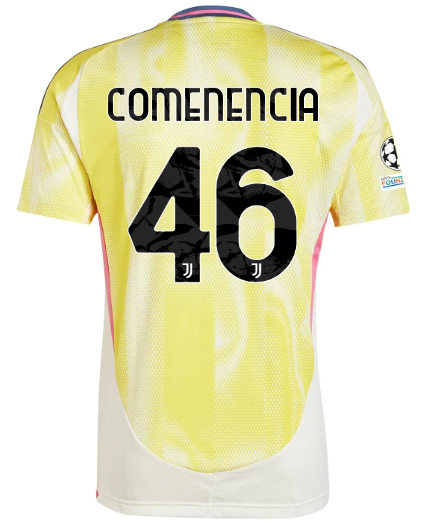 Official JUVENTUS AWAY JERSEY 202425 – 46 – COMENENCIA – Champions League Pack Collection - Juventus FC Gear