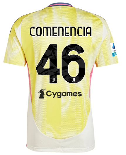 Official JUVENTUS AWAY JERSEY 202425 – 46 – COMENENCIA – Serie A Pack Collection - Juventus FC Gear