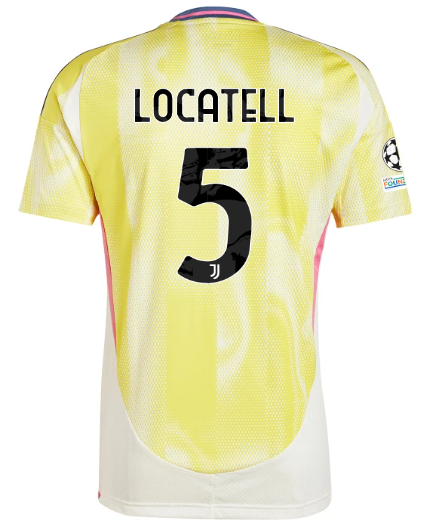 Official JUVENTUS AWAY JERSEY 202425 – 5 – LOCATELLI – Champions League Pack Collection - Juventus FC Gear