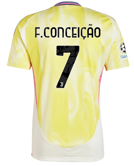 Official JUVENTUS AWAY JERSEY 202425 – 7 – F.CONCEIÇÃO – Champions League Pack Collection - Juventus FC Gear