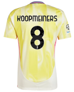 Official JUVENTUS AWAY JERSEY 202425 – 8 – KOOPMEINERS – Champions League Pack Collection - Juventus FC Gear
