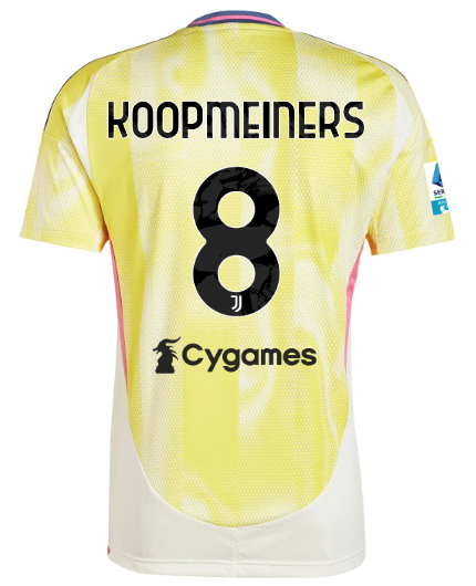 Official JUVENTUS AWAY JERSEY 202425 – 8 – KOOPMEINERS – Serie A Pack Collection - Juventus FC Gear