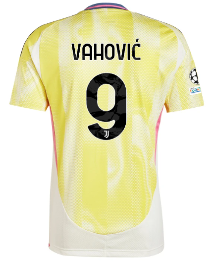 Official JUVENTUS AWAY JERSEY 202425 – 9 – VLAHOVIĆ – Champions League Pack Collection - Juventus FC Gear
