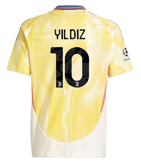 Official JUVENTUS AWAY JERSEY 202425 – KIDS – 10 – YILDIZ – Champions League Pack Collection - Juventus FC Gear