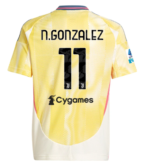 Official JUVENTUS AWAY JERSEY 202425 – KIDS – 11 – N.GONZALEZ – Serie A Pack Collection - Juventus FC Gear