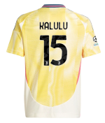 Official JUVENTUS AWAY JERSEY 202425 – KIDS – 15 – KALULU – Champions League Pack Collection - Juventus FC Gear