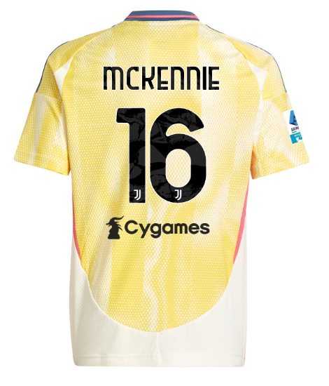 Official JUVENTUS AWAY JERSEY 202425 – KIDS – 16 – MCKENNIE – Serie A Pack Collection - Juventus FC Gear