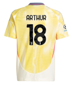 Official JUVENTUS AWAY JERSEY 202425 – KIDS – 18 – ARTHUR – Champions League Pack Collection - Juventus FC Gear