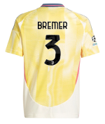 Official JUVENTUS AWAY JERSEY 202425 – KIDS – 3 – BREMER – Champions League Pack Collection - Juventus FC Gear