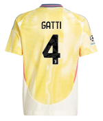 Official JUVENTUS AWAY JERSEY 202425 – KIDS – 4 – GATTI – Champions League Pack Collection - Juventus FC Gear
