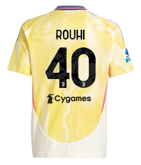 Official JUVENTUS AWAY JERSEY 202425 – KIDS – 40 – ROUHI – Serie A Pack Collection - Juventus FC Gear