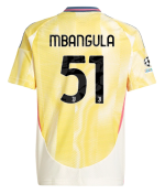 Official JUVENTUS AWAY JERSEY 202425 – KIDS – 51 – MBANGULA – Champions League Pack Collection - Juventus FC Gear