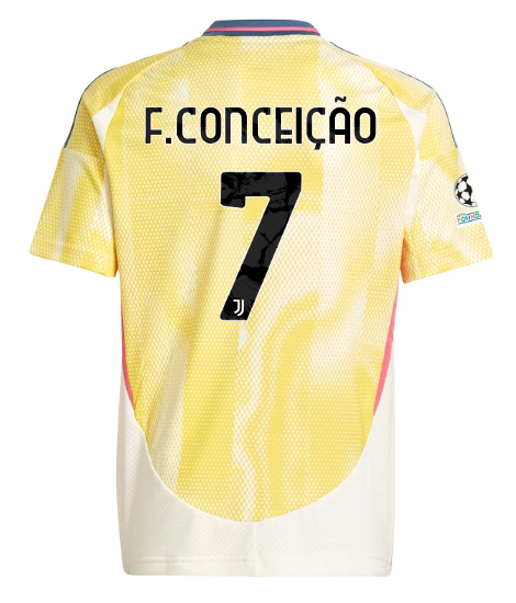Official JUVENTUS AWAY JERSEY 202425 – KIDS – 7 – F.CONCEIÇÃO – Champions League Pack Collection - Juventus FC Gear